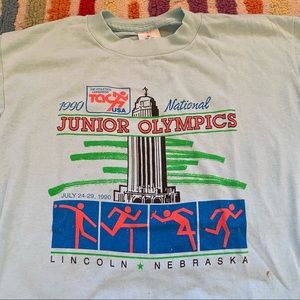 Vintage 1990 Junior Olympics TAC Track and Field Single Stitch T-shirt